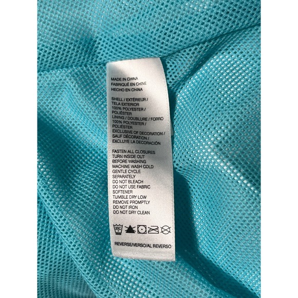 IZOD Golf Women's Convertible Jacket M‎ Aqua Blue Zip-Off Sleeves to Vest - Picture 14 of 16